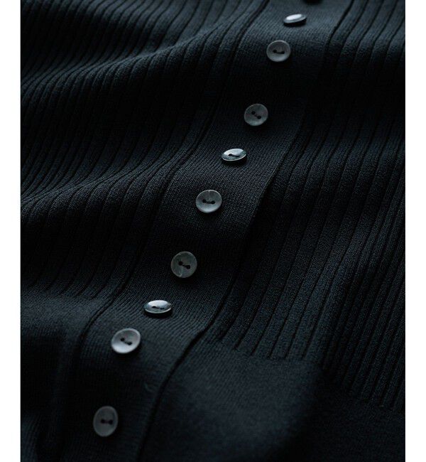 ADAM ET ROPE'「【洗える】ボタンニットポロワンピース」|ワンピース|