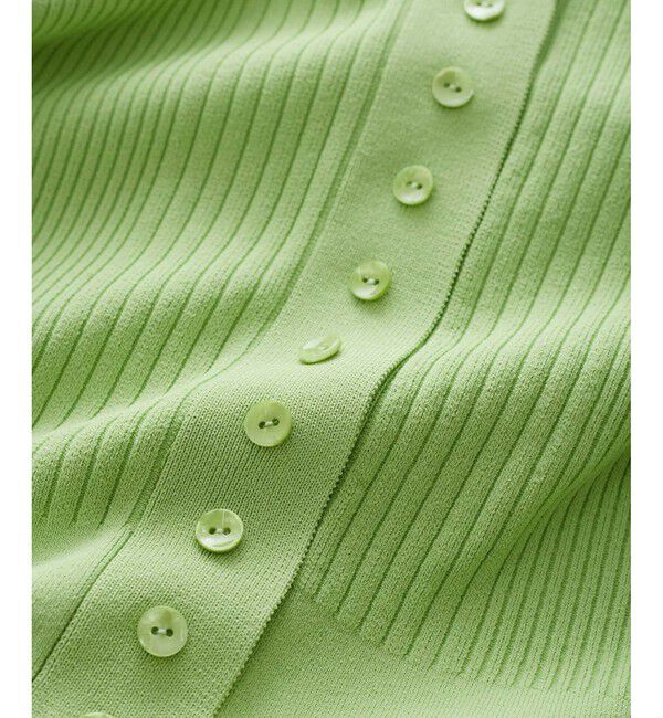 ADAM ET ROPE'「【洗える】ボタンニットポロワンピース」|ワンピース|