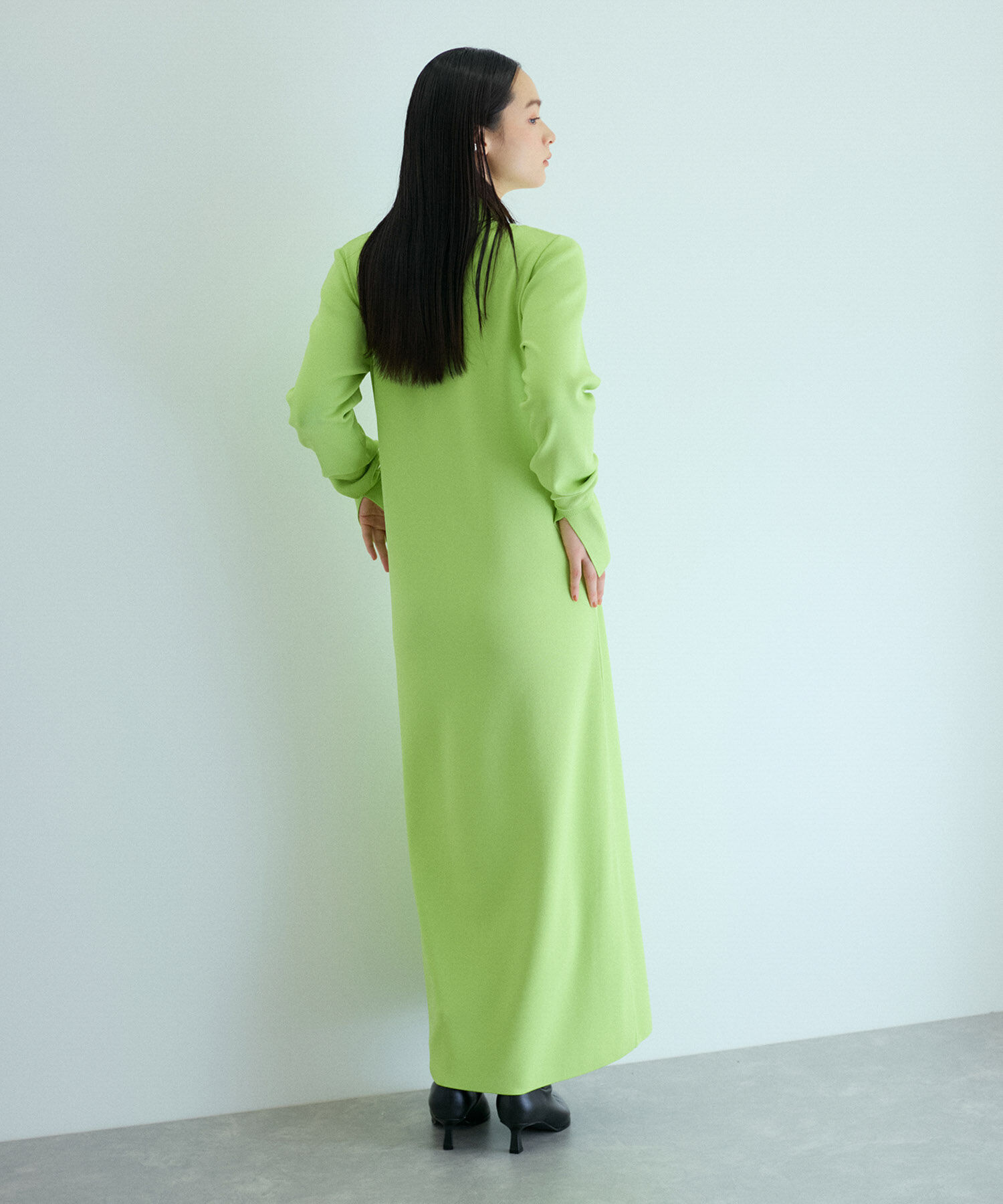 ADAM ET ROPE'「【洗える】ボタンニットポロワンピース」|ワンピース|