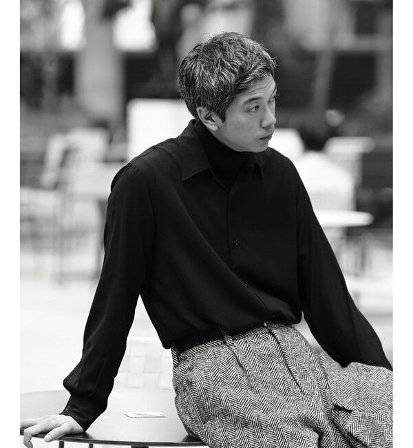 ADAM ET ROPE'「【NIKKE】シフォンボイル レギュラーカラーシャツ」|シャツ・ブラウス|