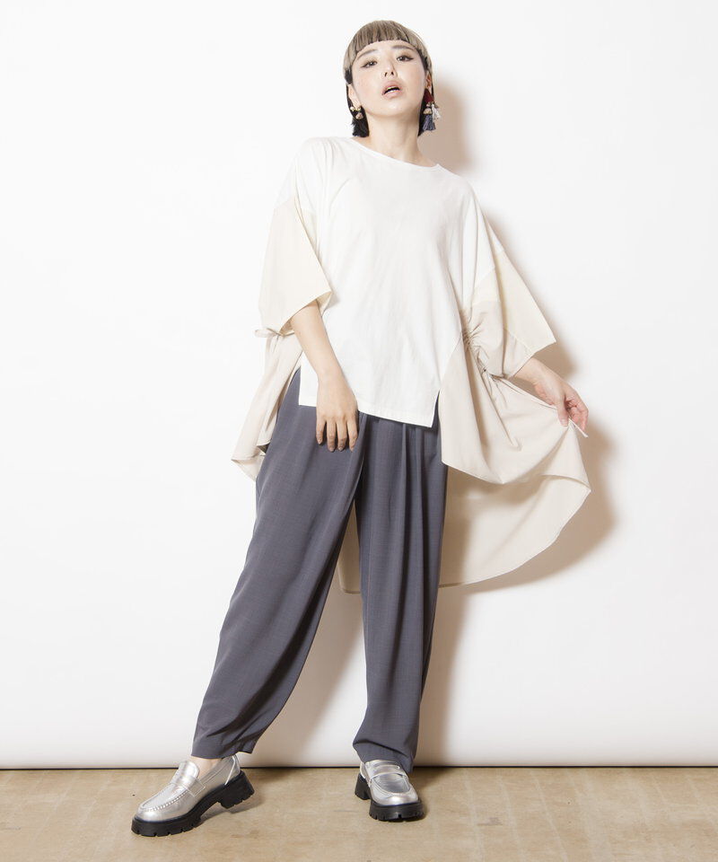  「アシンメトリータックパンツ」|その他|