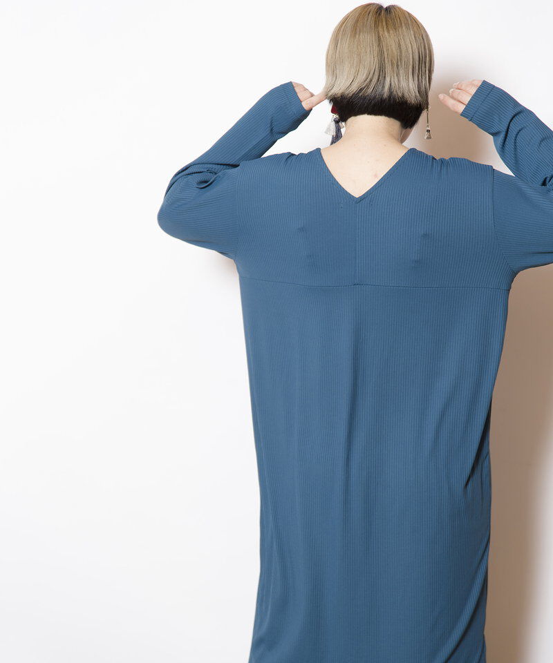  「Vネックロングプルオーバー」|Tシャツ・カットソー|