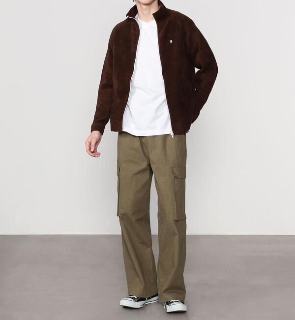 GYMPHLEX「Gymphlex | コットンベロア スタンドカラージップジャケット MEN」|ニット・セーター|