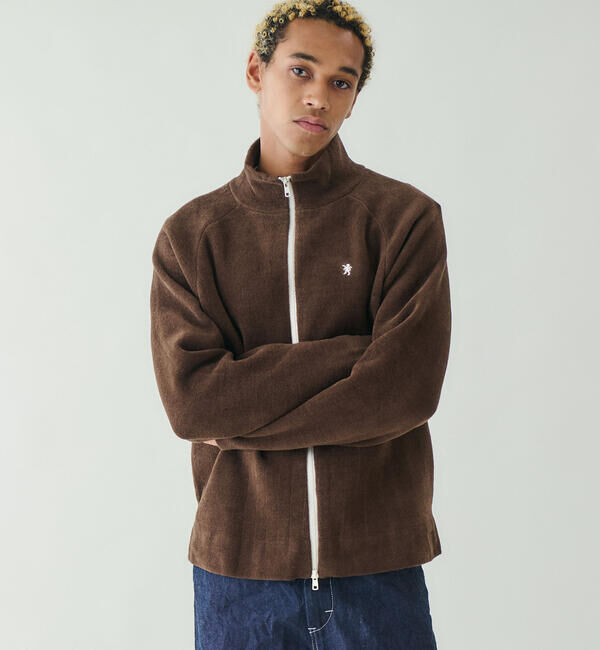 GYMPHLEX「Gymphlex | コットンベロア スタンドカラージップジャケット MEN」|ニット・セーター|