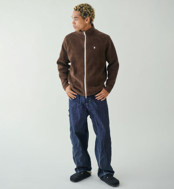 GYMPHLEX「Gymphlex | コットンベロア スタンドカラージップジャケット MEN」|ニット・セーター|