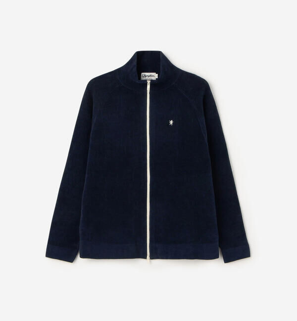 GYMPHLEX「Gymphlex | コットンベロア スタンドカラージップジャケット MEN」|ニット・セーター|NAVY