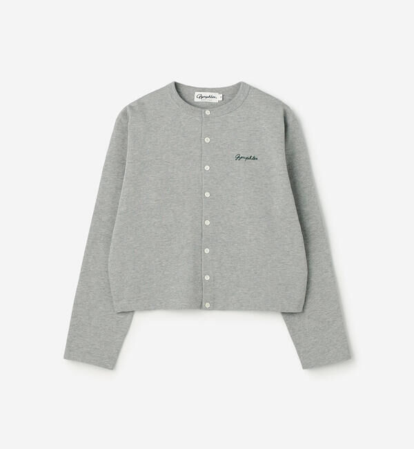 GYMPHLEX「Gymphlex | コットン 長袖ショートカーディガン WOMEN」|カーディガン|GREY
