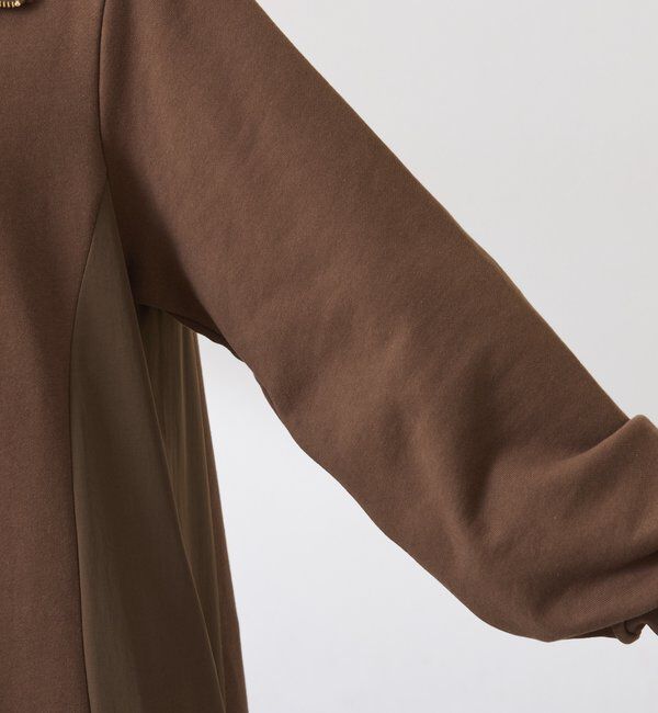  「異素材ドッキングハーフジップワンピース」|ワンピース|