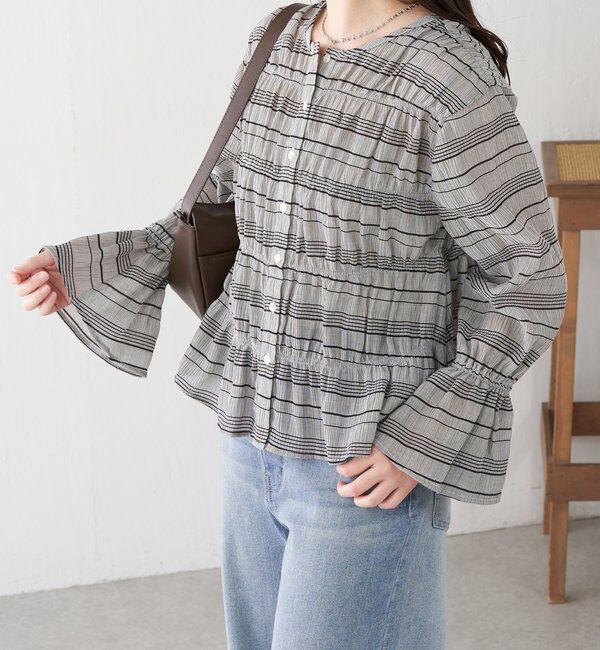  「ワッシャー切替ブラウス」|シャツ・ブラウス|