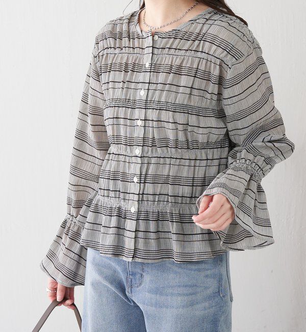  「ワッシャー切替ブラウス」|シャツ・ブラウス|