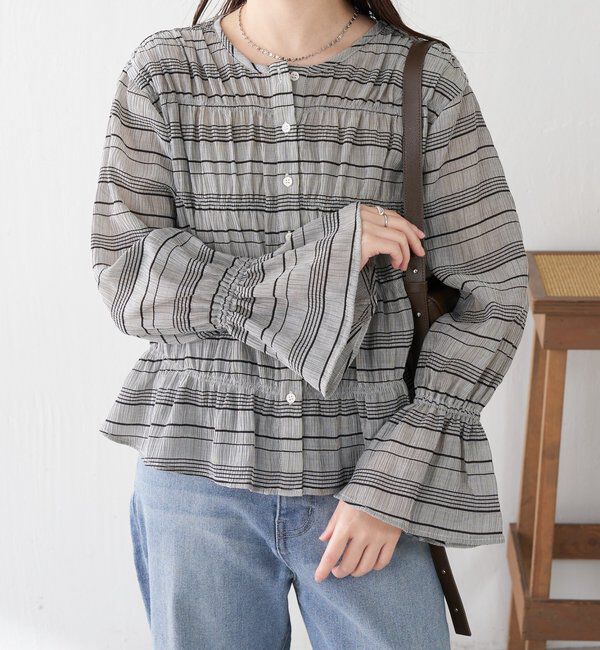  「ワッシャー切替ブラウス」|シャツ・ブラウス|