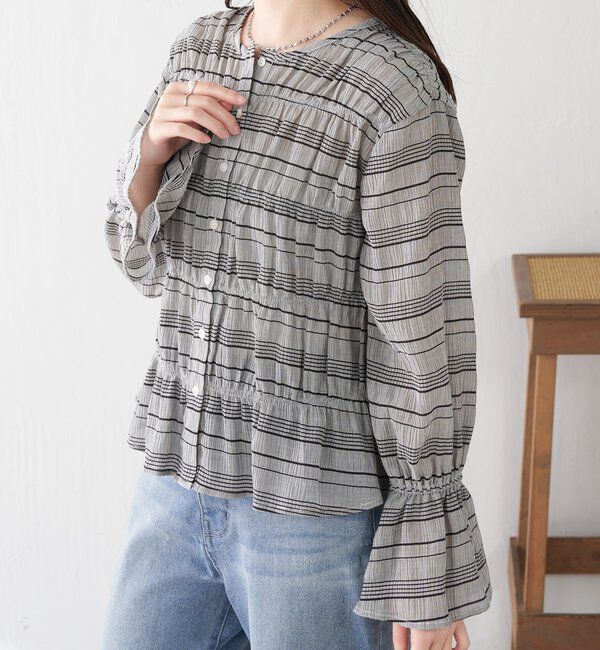  「ワッシャー切替ブラウス」|シャツ・ブラウス|