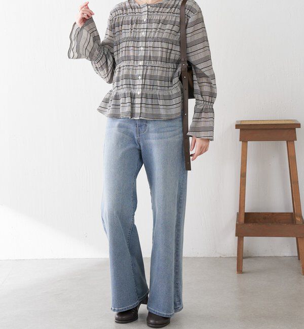  「ワッシャー切替ブラウス」|シャツ・ブラウス|