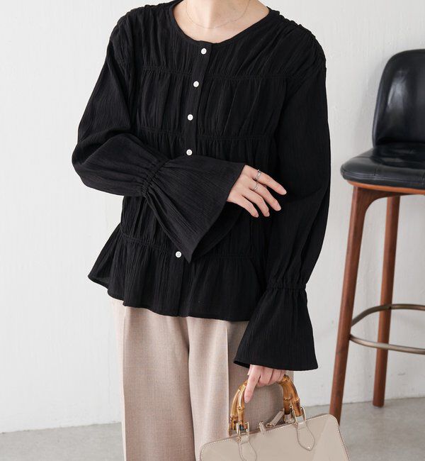  「ワッシャー切替ブラウス」|シャツ・ブラウス|