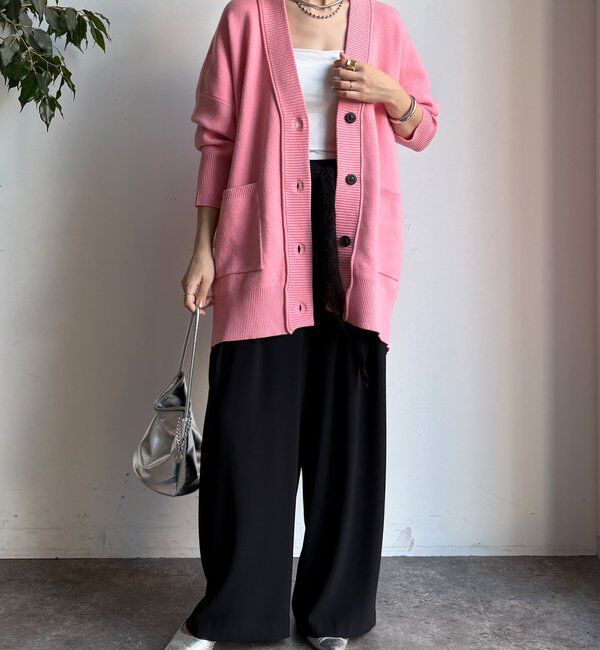  「マシーンウォッシャブルニットカーディガン」|カーディガン|