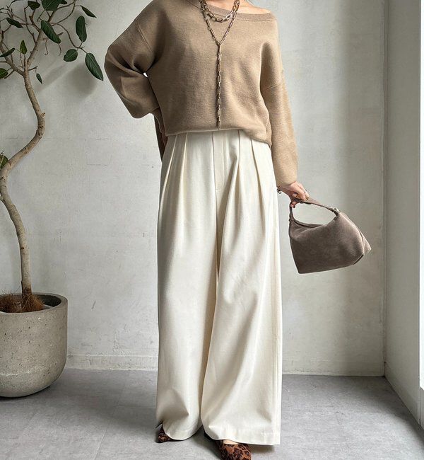  「ウォームタックワイドパンツ」|チノ|