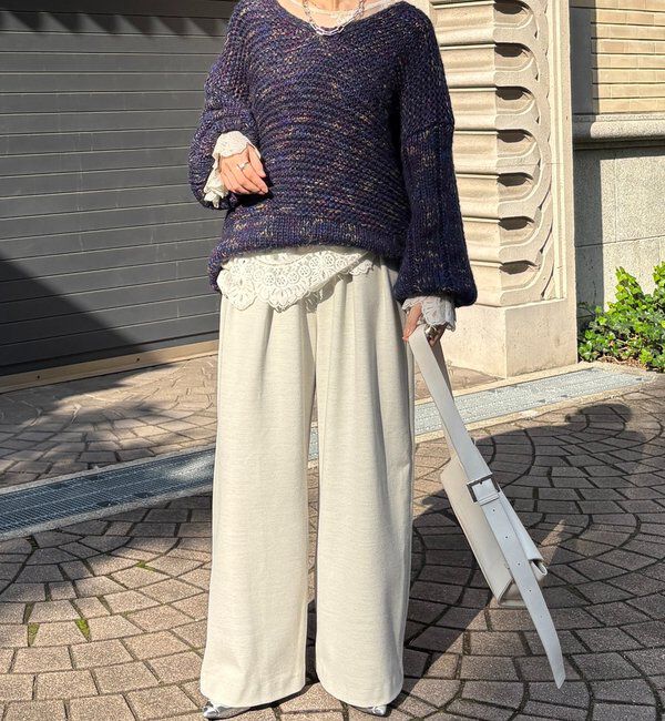  「ウォームタックワイドパンツ」|チノ|