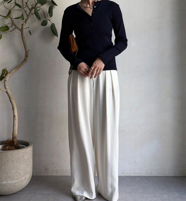  「ヘンリーネックリブニット」|ニット・セーター|