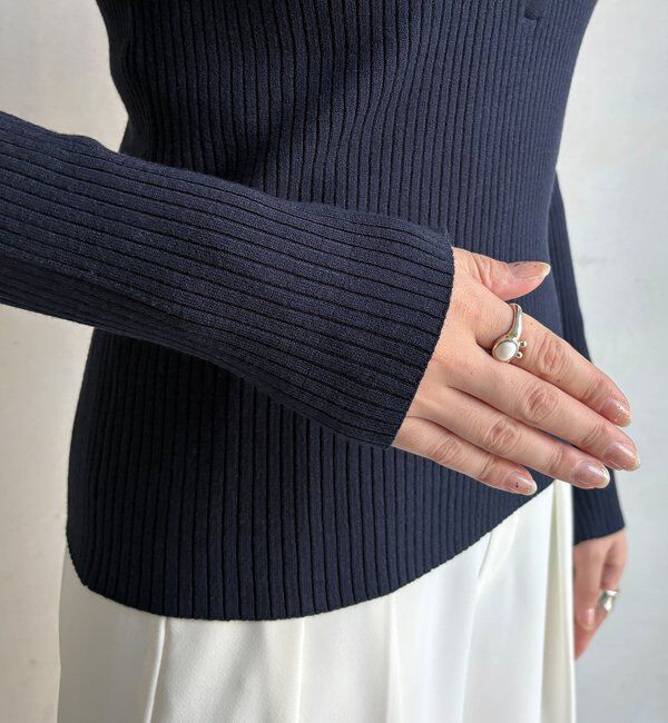  「ヘンリーネックリブニット」|ニット・セーター|