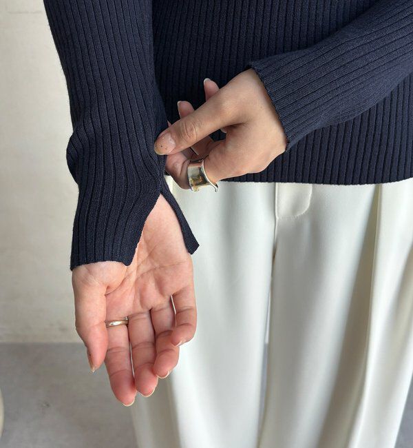  「ヘンリーネックリブニット」|ニット・セーター|