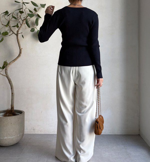  「ヘンリーネックリブニット」|ニット・セーター|