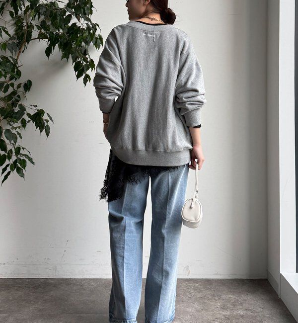  「ジョーゼットアシメレース切替ブラウス」|シャツ・ブラウス|