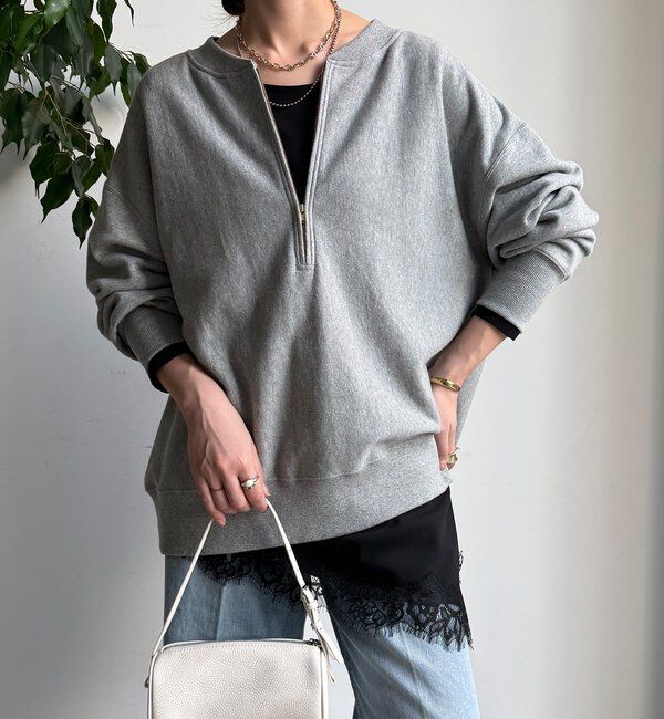  「ジョーゼットアシメレース切替ブラウス」|シャツ・ブラウス|