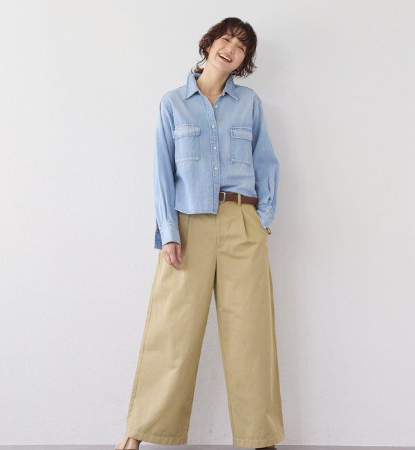  「【RIMH（リムエイチ）】バックフレアショートシャツ」|シャツ・ブラウス|