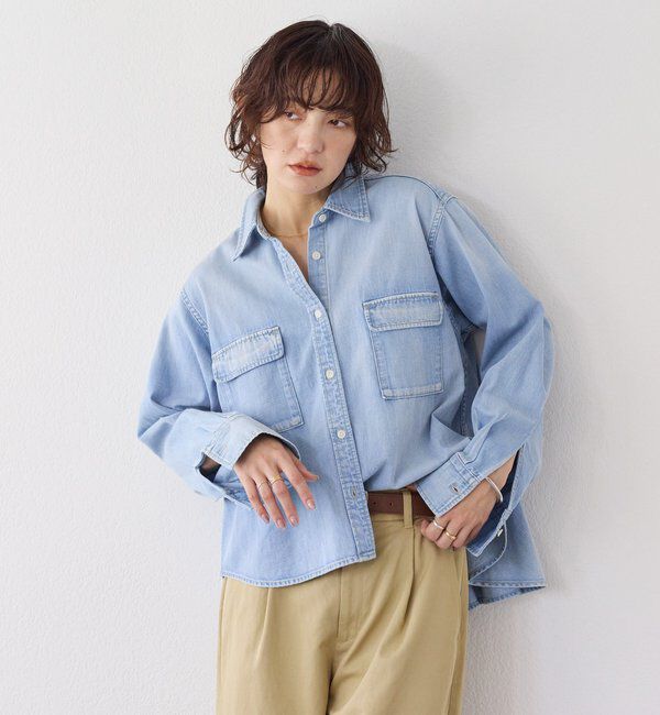  「【RIMH（リムエイチ）】バックフレアショートシャツ」|シャツ・ブラウス|