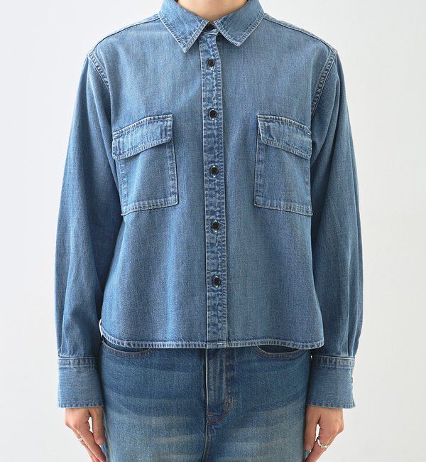  「【RIMH（リムエイチ）】バックフレアショートシャツ」|シャツ・ブラウス|