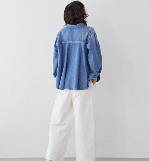  「【RIMH（リムエイチ）】バックフレアショートシャツ」|シャツ・ブラウス|