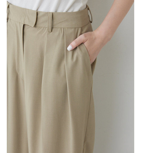  「【新色BR登場/セットアップ対応】ダブルタックパンツ」|スラックス|