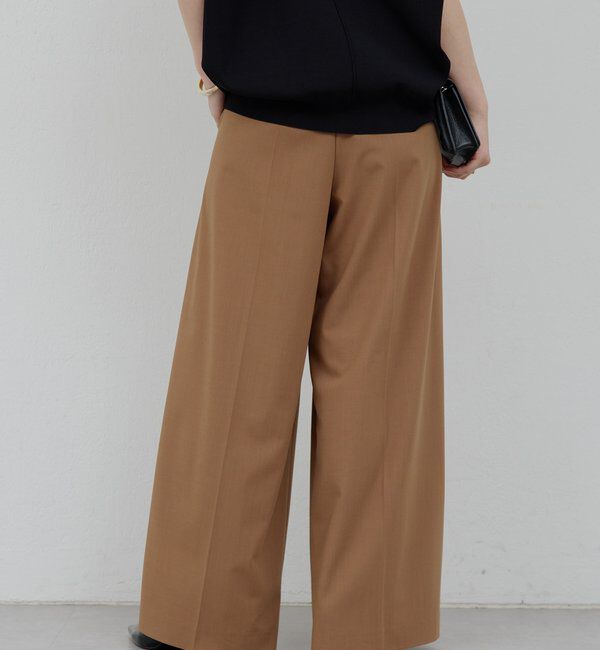  「【新色BR登場/セットアップ対応】ダブルタックパンツ」|スラックス|