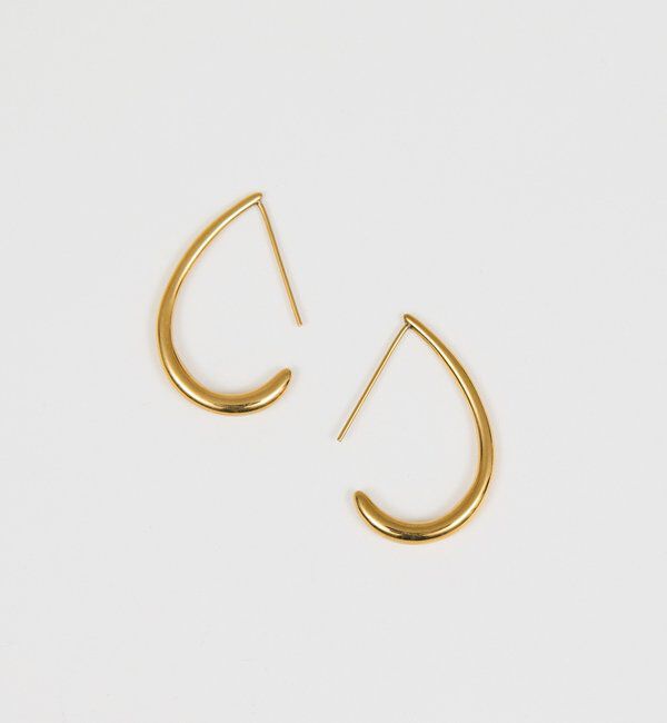  「ステンレス カーブフープピアス」|リング|