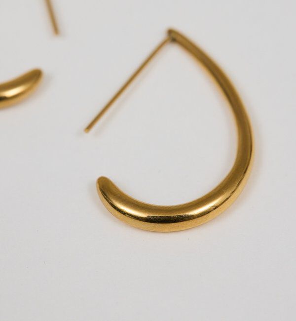  「ステンレス カーブフープピアス」|リング|