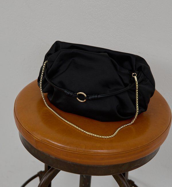 「【2.718】サテンドロストBAG」|トートバッグ|ブラック