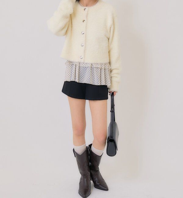  「ミンクライクジャケットカーディガン」|カーディガン|