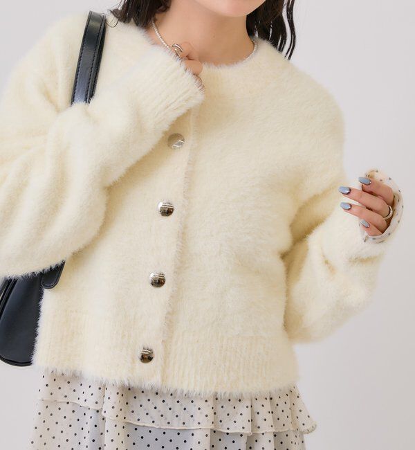  「ミンクライクジャケットカーディガン」|カーディガン|