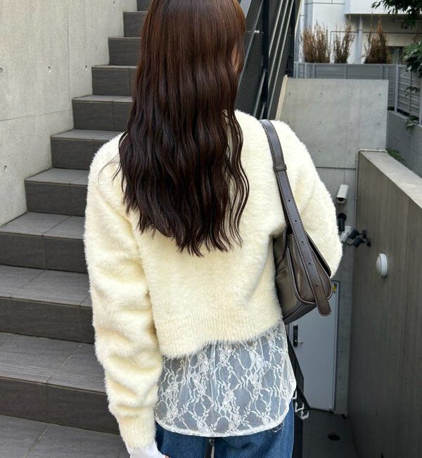  「ミンクライクジャケットカーディガン」|カーディガン|