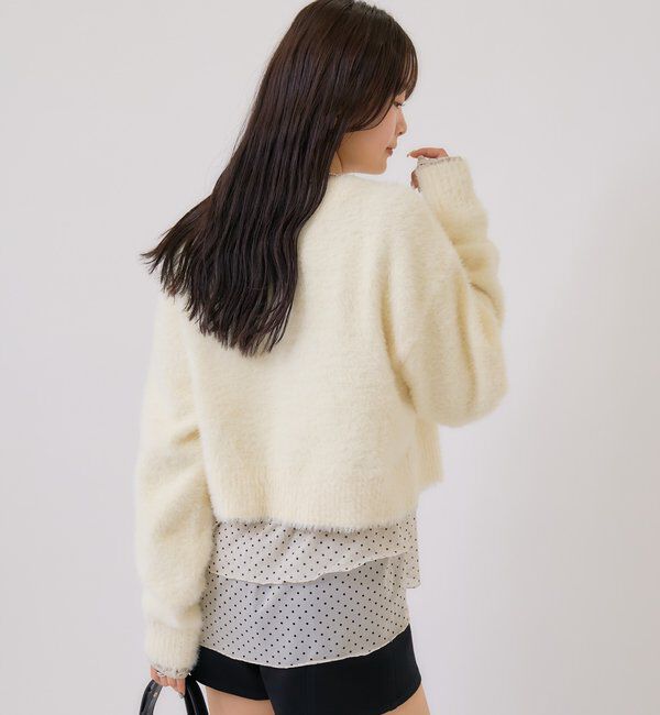  「ミンクライクジャケットカーディガン」|カーディガン|