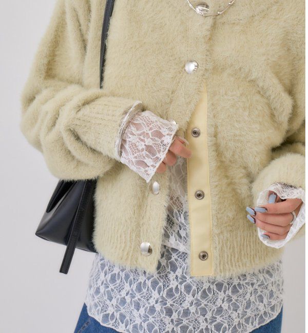  「ミンクライクジャケットカーディガン」|カーディガン|