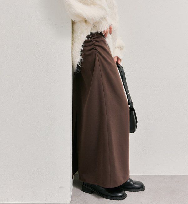  「サイドギャザータックスカート」|スカート|