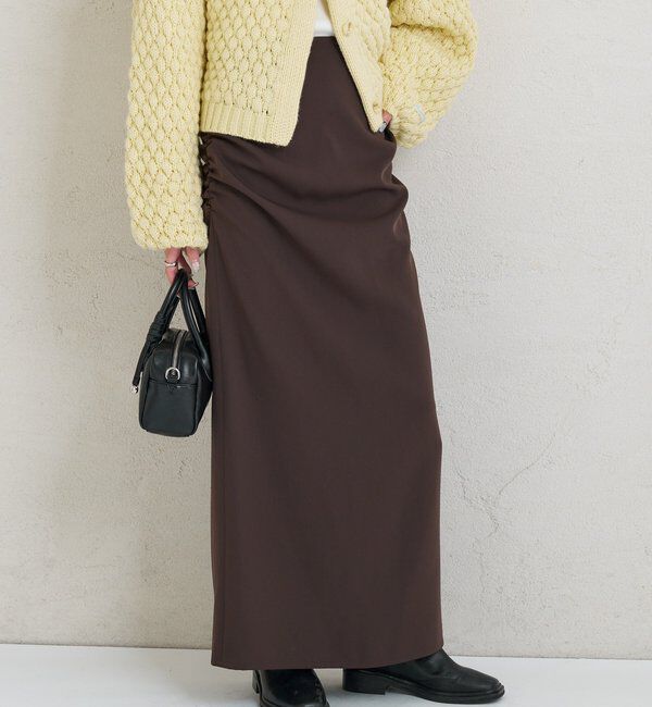  「サイドギャザータックスカート」|スカート|