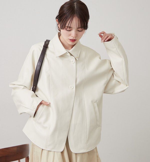  「レザーシャツジャケット」|ブルゾン・スタジャン|