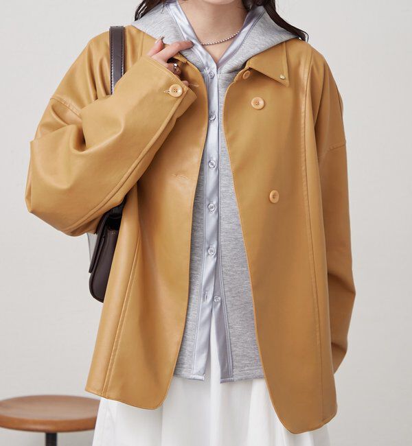  「レザーシャツジャケット」|ブルゾン・スタジャン|