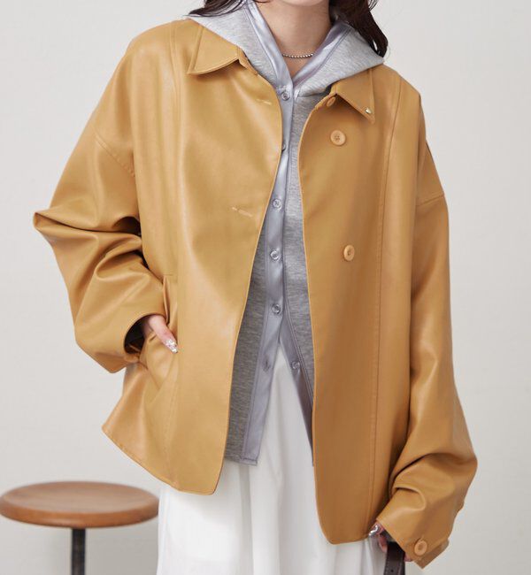  「レザーシャツジャケット」|ブルゾン・スタジャン|