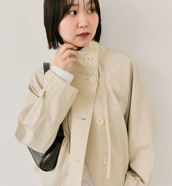  「スタンドカラーショートトレンチ」|トレンチコート|