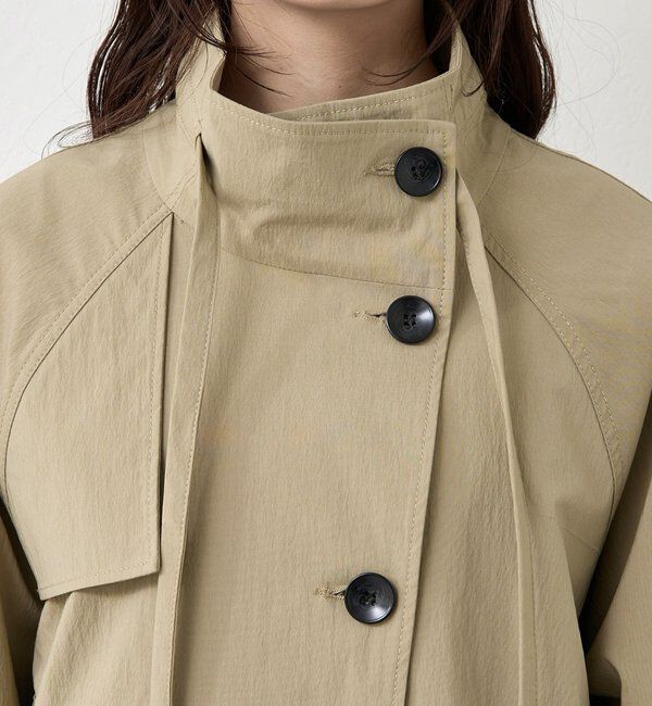  「スタンドカラーショートトレンチ」|トレンチコート|