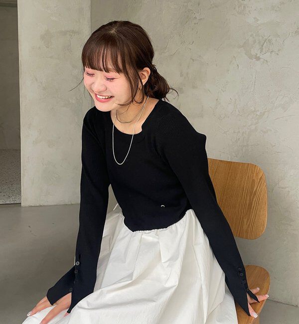  「【@__misa__03企画】プレート付きドッキングワンピース」|ワンピース|