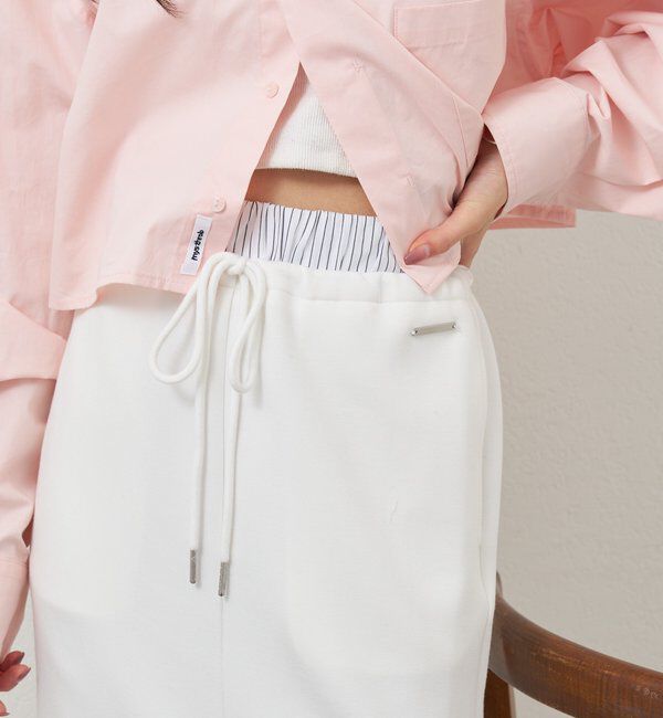  「Wベルトスウェットスカート」|スカート|